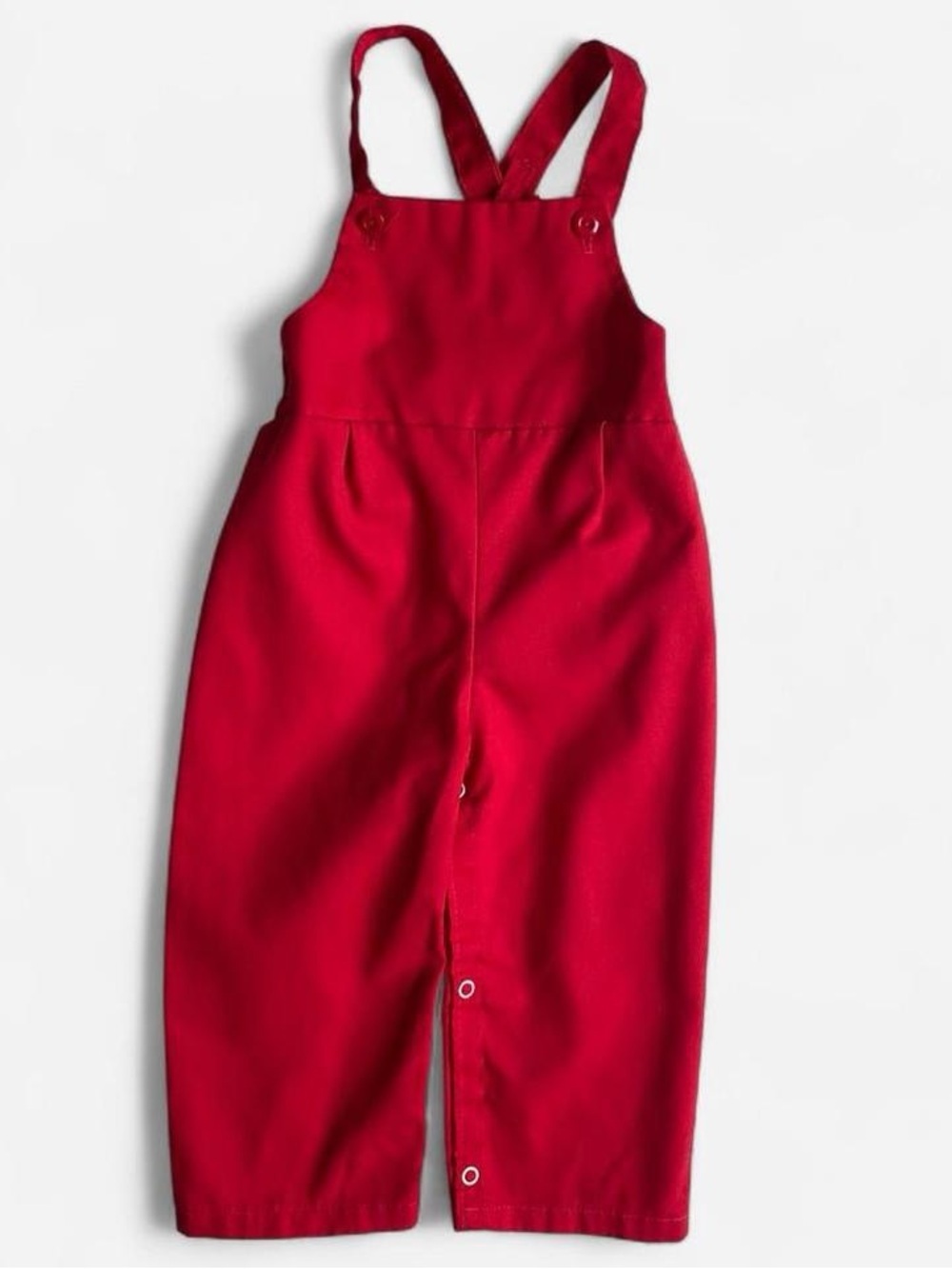 Vintage Kids Bright Red Crossback Overalls